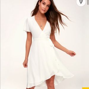 Lulus white wrap dress
